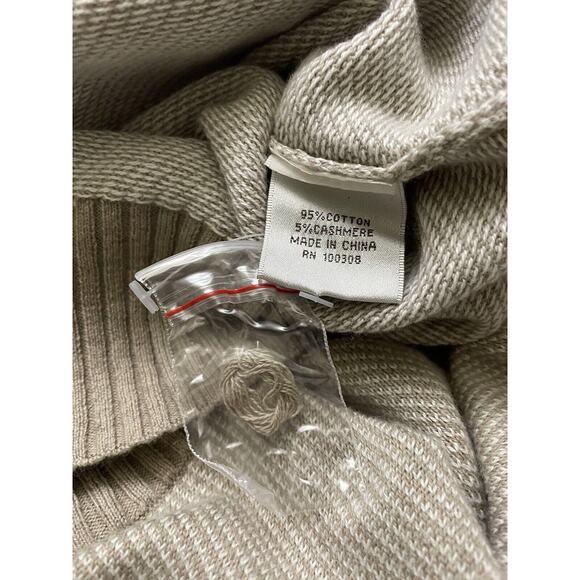 Peter Millar Luxury Cashmere Blend Sweater Tan 1/4 Zip Golf Men's Size X Large - Picture 5 of 9